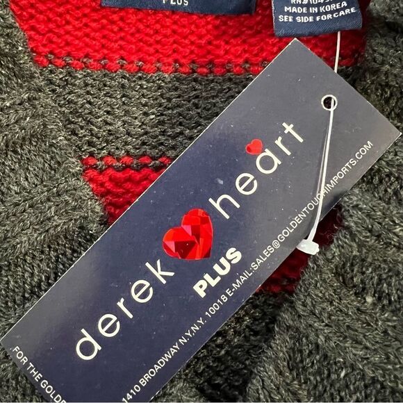 NWT Derek Heart‎ Freddy Krueger V-Neck Sweater with scarf -- 2X - Picture 9 of 10